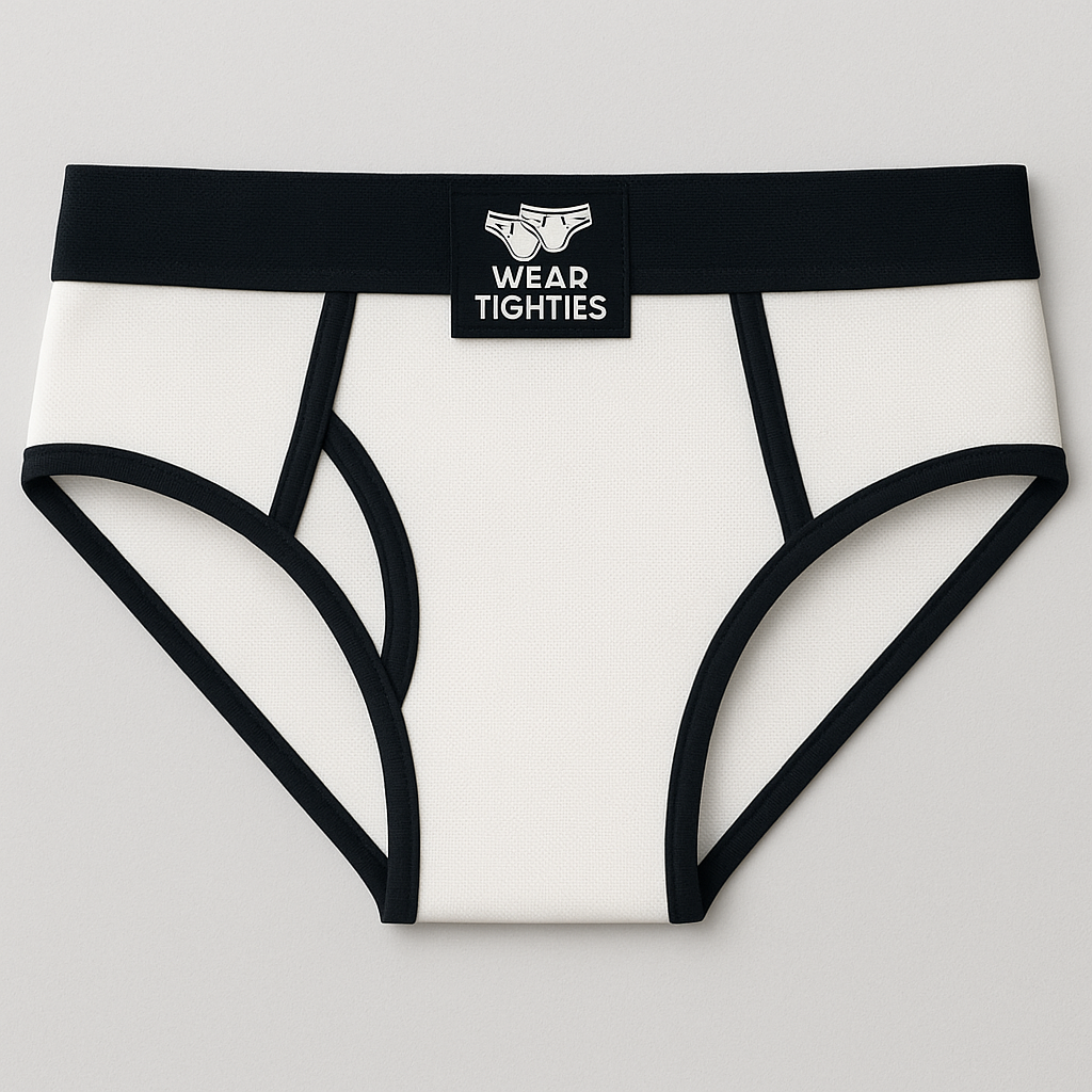 Classic White Ringer Briefs (WearTighties Waistband)