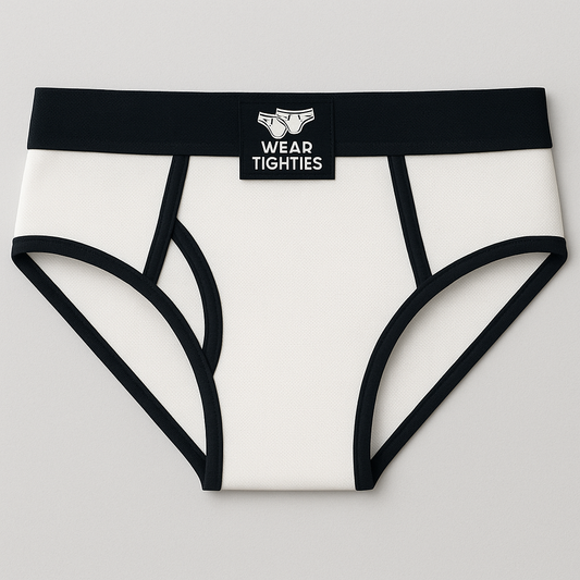 Classic White Ringer Briefs (WearTighties Waistband)