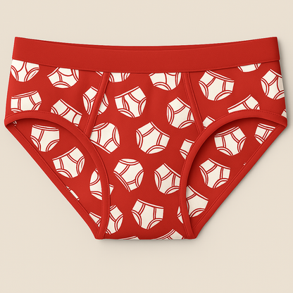 "Tighty-Whities" Red Briefs